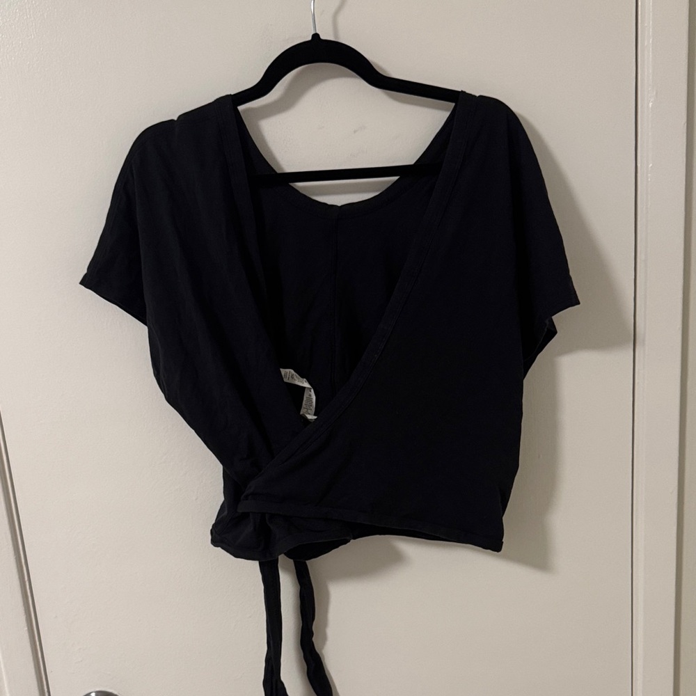 lululemon athletica Black Wrap Blouse